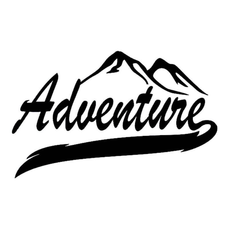 Outdoor Adventure Words - Autocollant de voiture d'aventure drôle, camping,