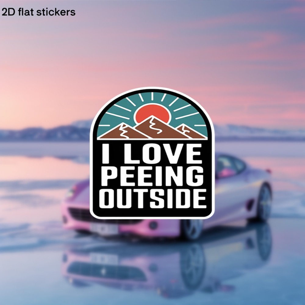 Outdoor Adventure Words - Autocollants de voiture avec motifs montagne