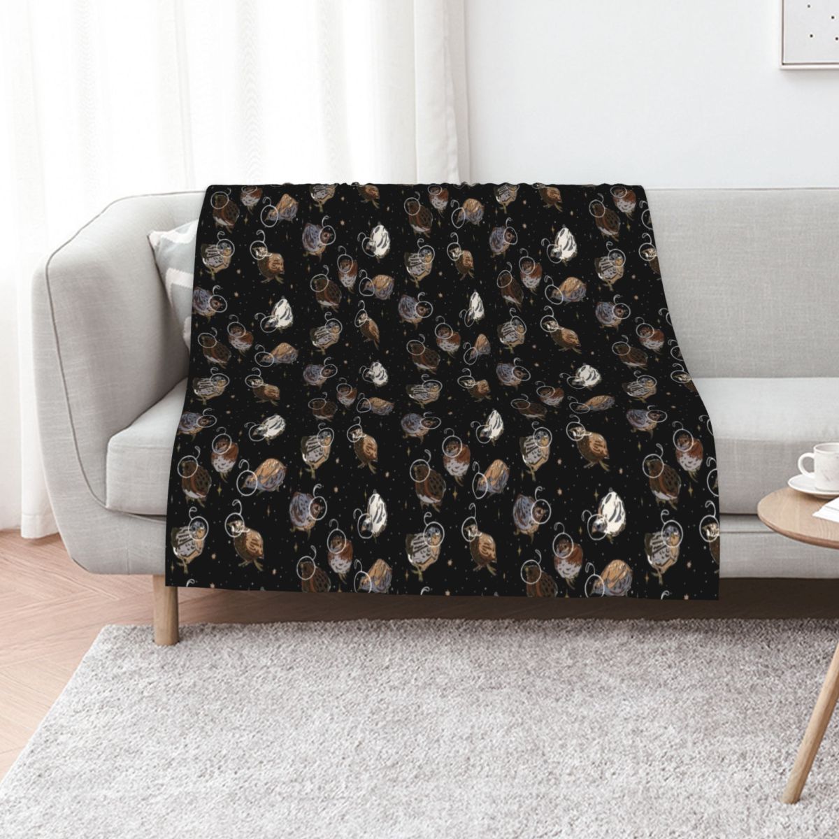 Space Blanket Heavy - Couverture à motifs de cailles, idéale