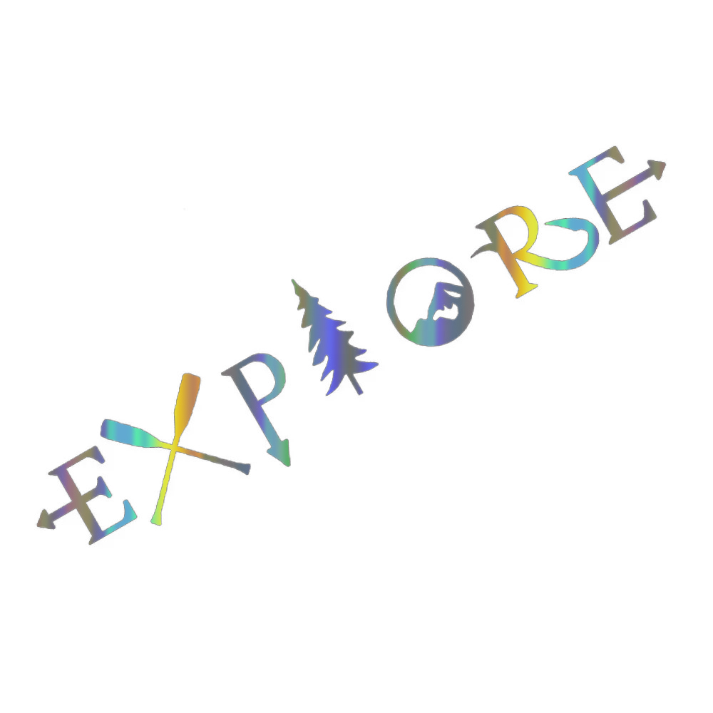 Autocollant de fenêtre en PVC  - Outdoor Adventure Words avis et prix