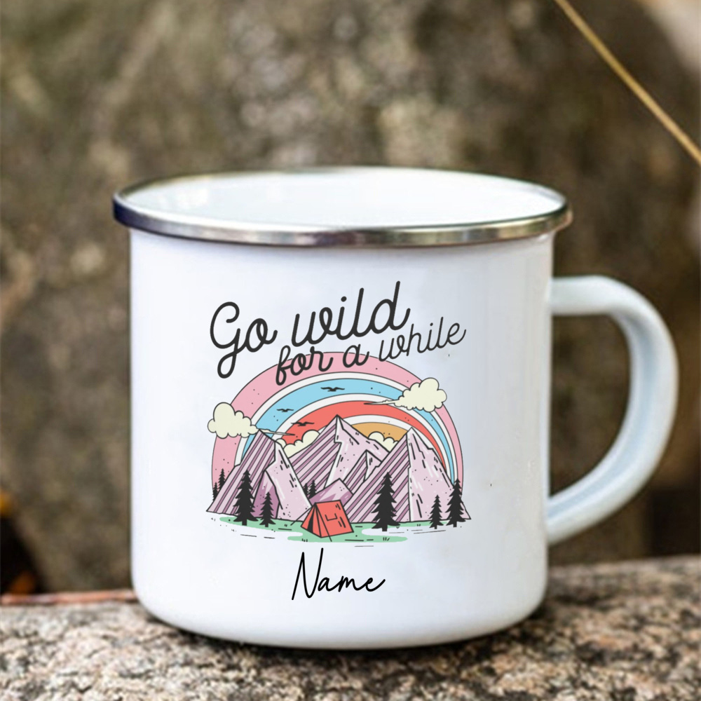 Tasses personnalisées en émail - Outdoor Adventure Logo avis et prix