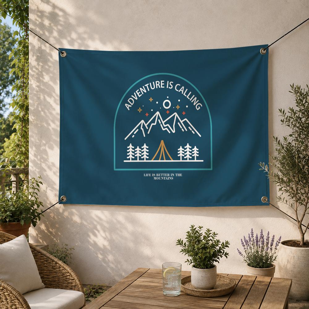 Drapeaux décoratifs avec logo  - Outdoor Adventure Logo avis et prix
