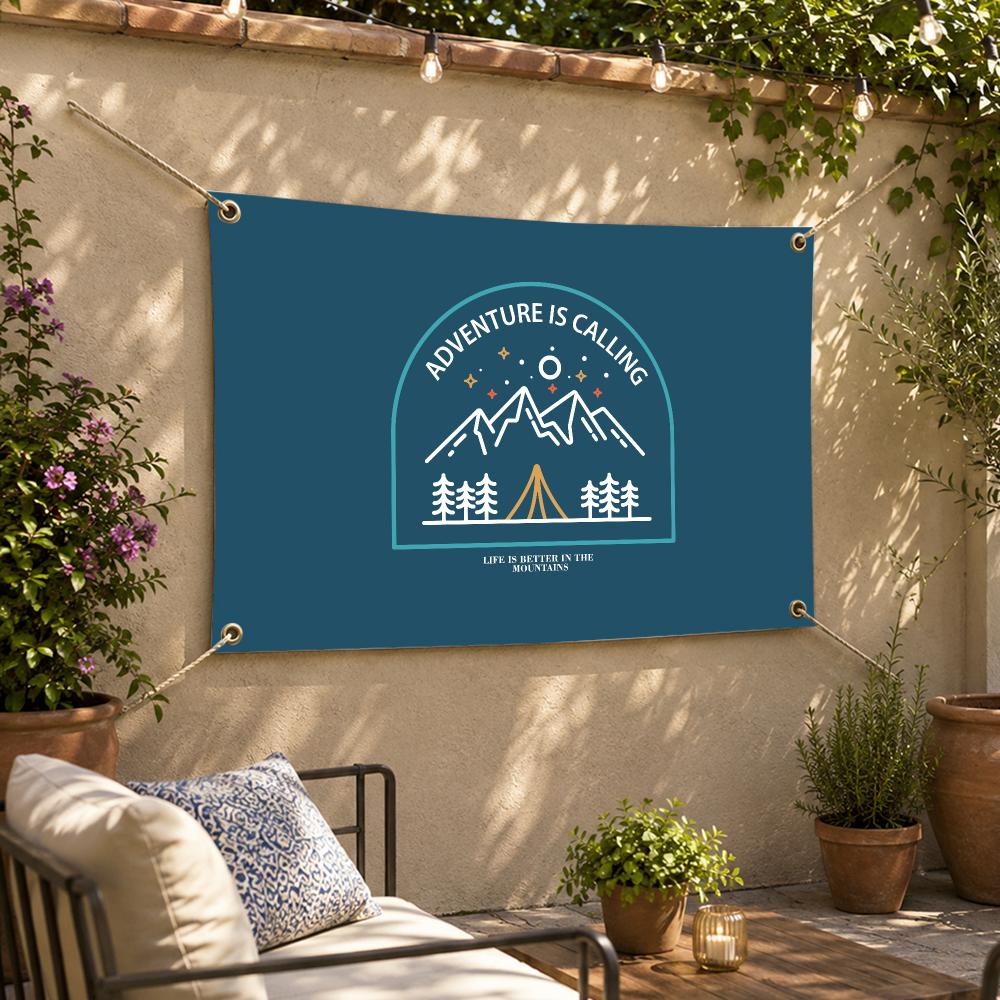 Drapeaux décoratifs avec logo  - Outdoor Adventure Logo avis et prix